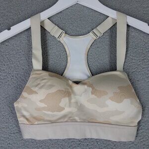 PINK Active Ultimate Push Up Bra Women's XS Beige Camo Gym Padded Wireless